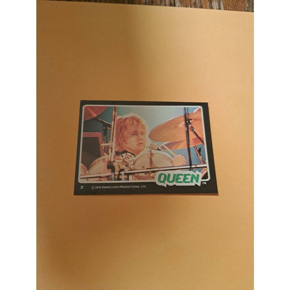 Vintage 1979 Rain Cloud Productions Queen Trading Card #2 Rock Band Memorabilia